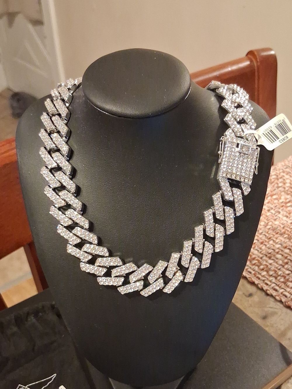 INVICTA Elements 80853 Iced Out Cuban Chain Necklace 22 Inches New